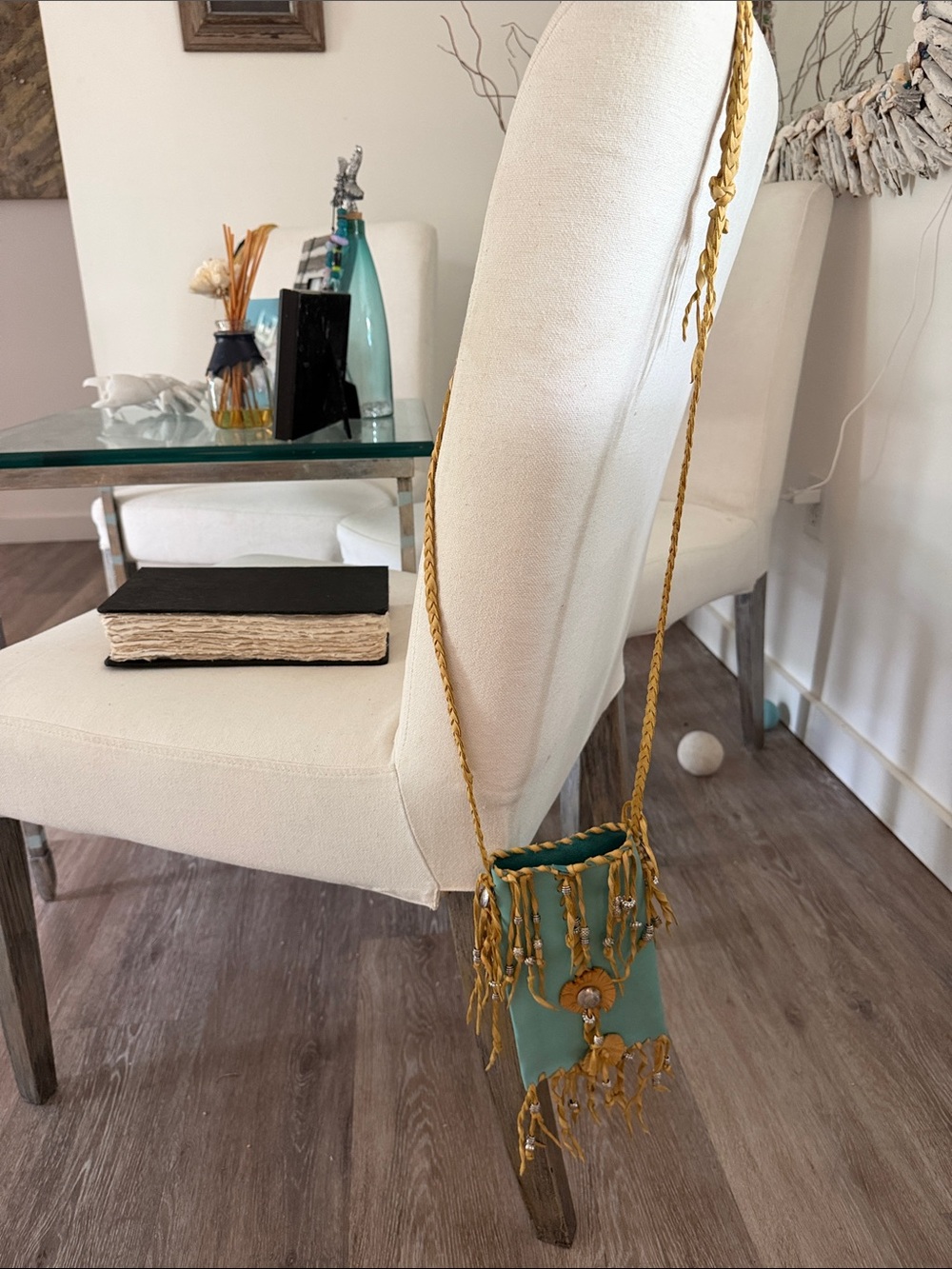 TQ, Texas Cowboy Style Phone, Fringe Crossbody Bag with authentic Silver Concho